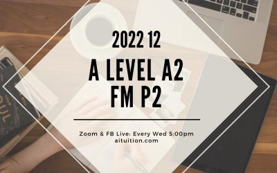 A2 Further Maths P2 (KK LEE) [Online] – 2022 12