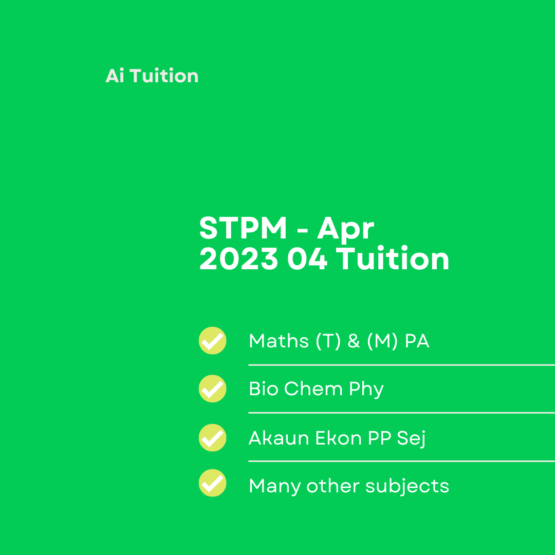 STPM Classes – 2023 04