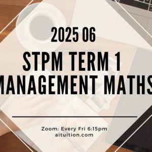 S1 Management Mathematics (KK LEE) [Online] - 2025 06